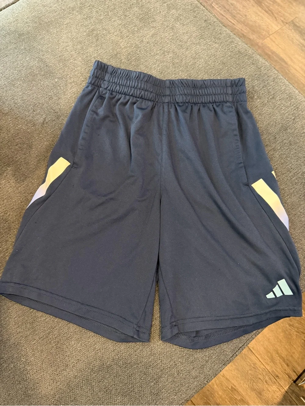 Adidas Navy Athletic Shorts w/ Gradient Detail